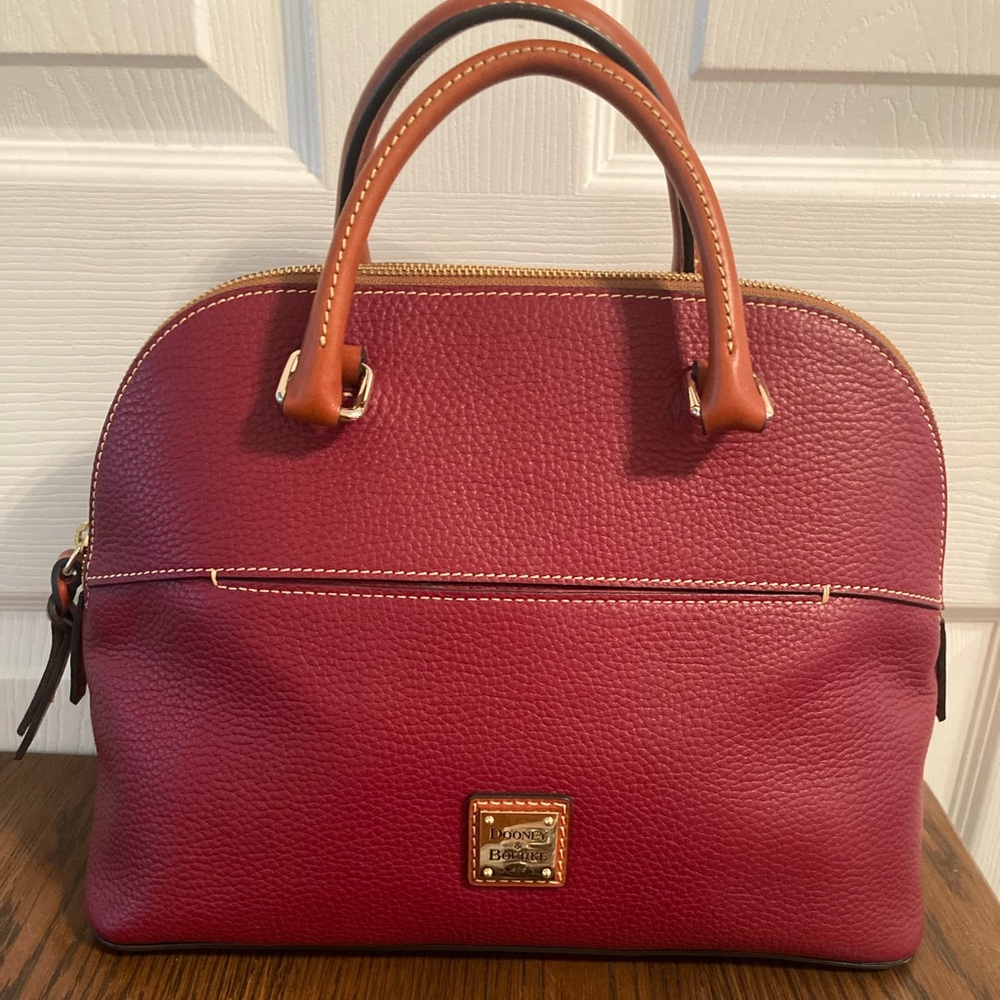 Dooney & Bourke Burgundy Leather Satchel